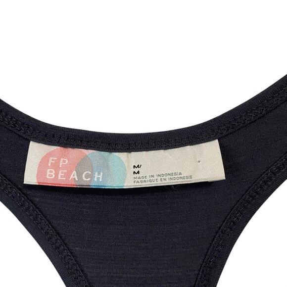 Free People FP Beach Midi Dress Medium Racerback Tank Blue Athleisure Sporty - Picture 5 of 11